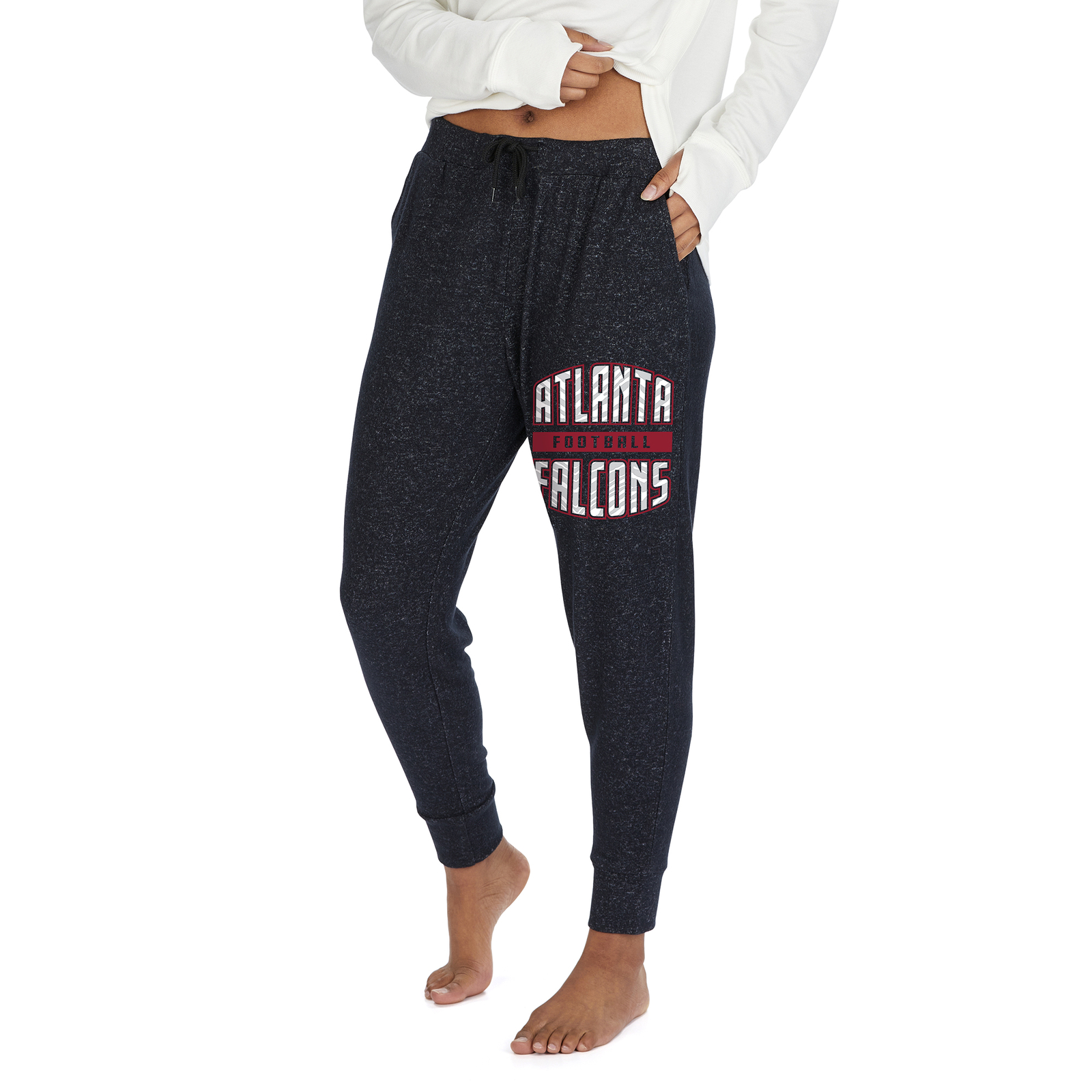Легкие брюки для бега трусцой из мрамора Zubaz Womens NFL Atlanta Falcons