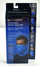 Mission Cooling Multifunctional Face and Neck Cover UPF 50 - Blue One Size