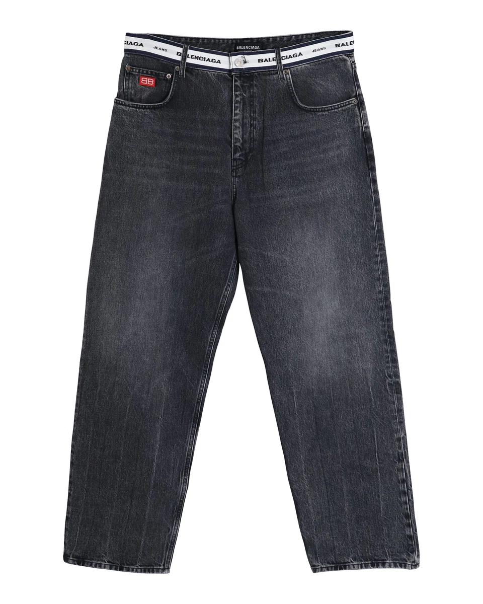 Black balenciaga jeans 2025