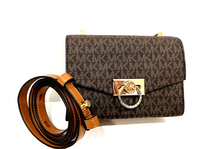 Michael Kors Hendrix Small Logo Crossbody Bag Brown BRAND NEW   Love it!!