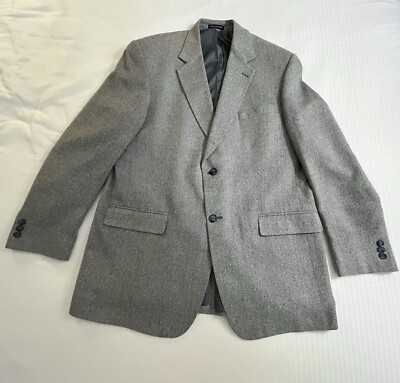 Vintage Hunt Valley Gentlemen's Clothing Light Blue Silk Blazer Men's 42R