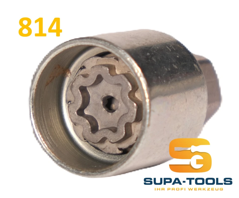 Original Audi 814 Code Q Felgenschloss  Schlüssel Nuss Wheel Lock Radsicherung - Bild 3 von 4