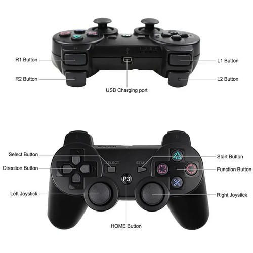 Wireless Bluetooth Controller Black For PlayStation 3 PS3 (Retail Box Included) - Picture 10 of 10
