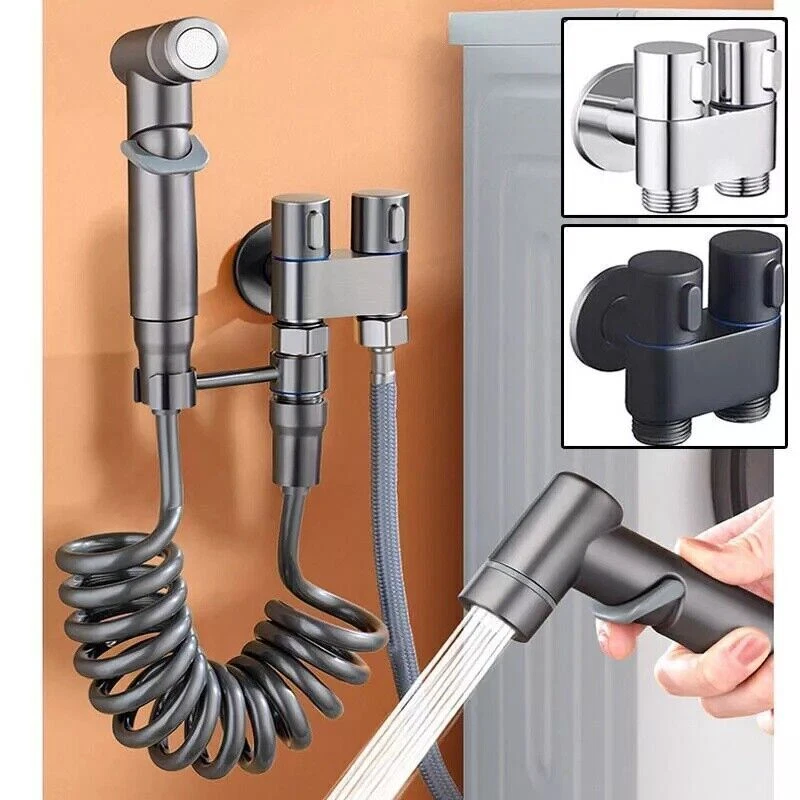 1-in-2-out Washing Machine Toilet Faucet Set Wall-mounted Shower Bidet Sprayer - image 4 of 4