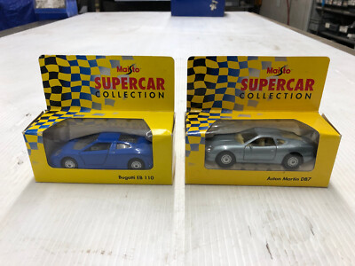 MAISTO SUPERCAR COLLECTION ASTON MARTIN DB7 & BUGATTI EB 110 Unopened