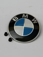 GENUINE BMW Hood Trunk Emblem Roundel w/ Grommets INCL.- 82mm (OEM# 51148132375)
