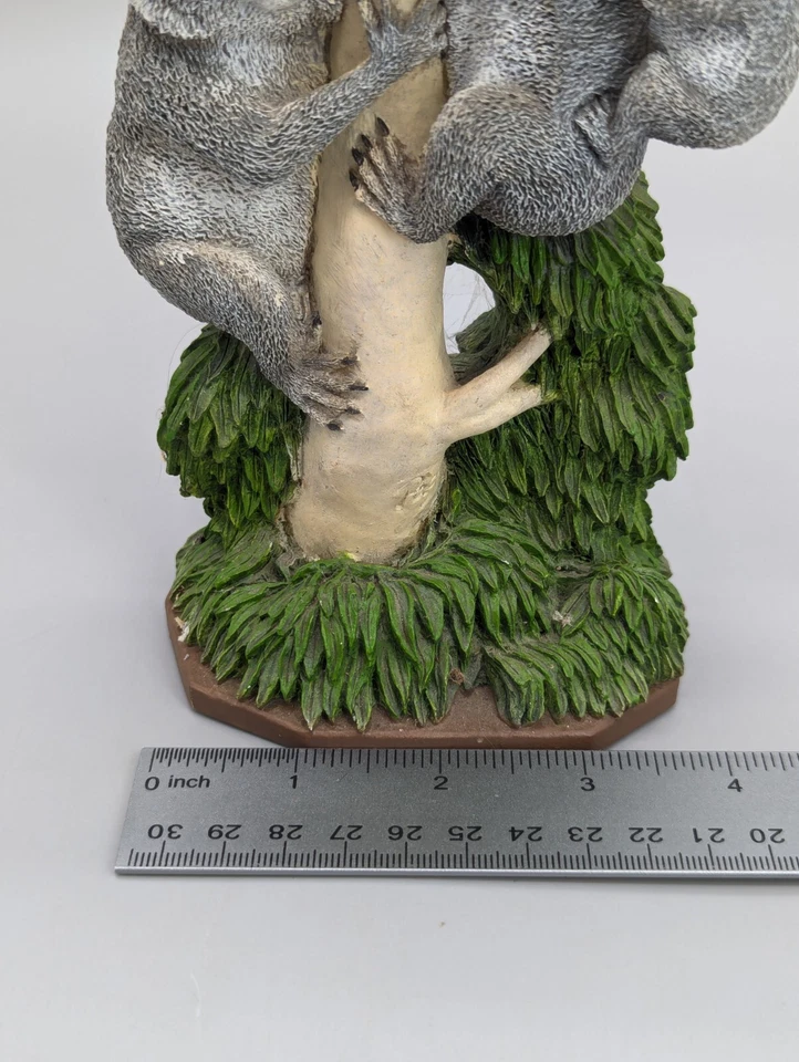Resin Ceramic Koala Bear Joey Cub Eucalyptus Tree 8" Figurine Statue 2121/2500 - Image 3 of 4