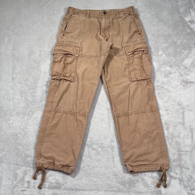 Old Navy Cargo Pants Mens 30x26 Brown Tan Workwear Heavy