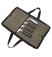4 Slots Chef Knife Bag Kitchen Roll Bag Canvas Cooking Durable Storage Pockets