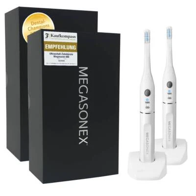 2 x MEGASONEX M8 Cepillo de dientes ultrasónico - Paquete doble
