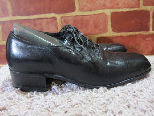 VINTAGE NETTLETON OXFORDS VERY UNIQUE SIZE 7.5D black leather 061 - Picture 7 of 10