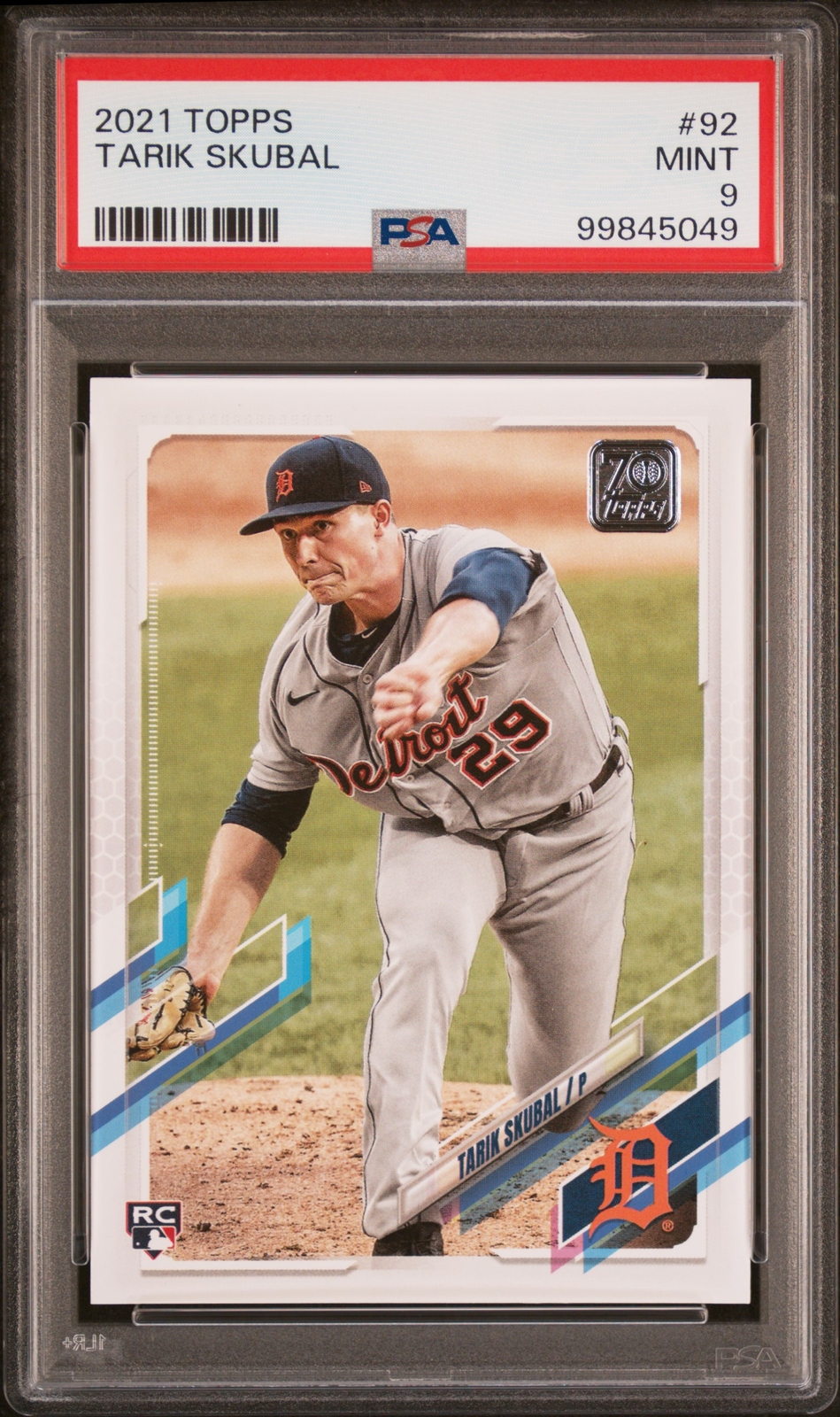 2021 TOPPS #92 TARIK SKUBAL ROOKIE RC PSA 9