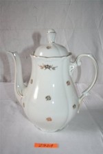 Triptis DDR Kaffee Kanne Porzellan Kaffeekanne Gold Blumen Goldrand 