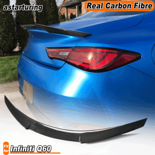Alerón trasero de carbono real para Infiniti Q60 2016-2019 bota labio de ala de carreras  - Imagen 1 de 10