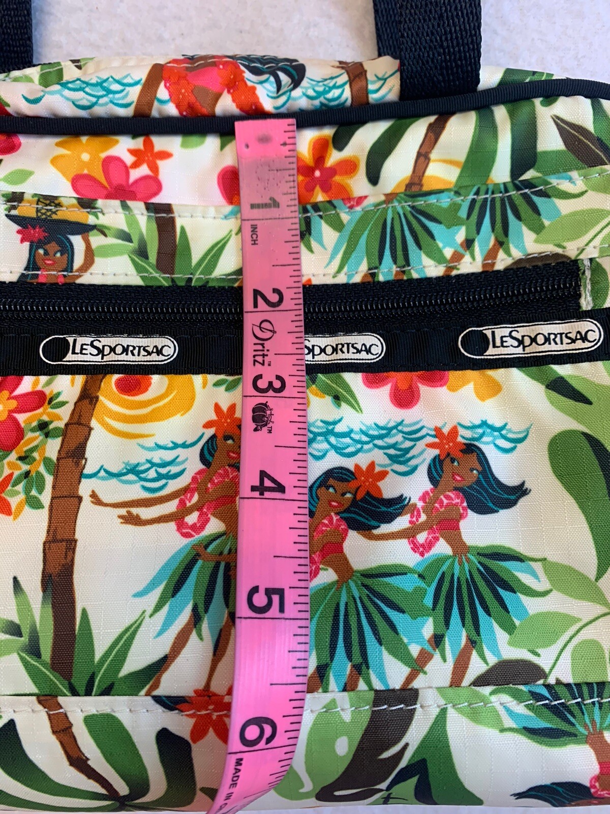 Lesportsac Hawaii Hula Girl Nylon BagDouble Strappurse/make Up Bag6