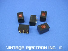 (5) ITW / VID SE-1022-CE Voltage Selector Switch DPDT PCB Mount (115V 230V Gold)