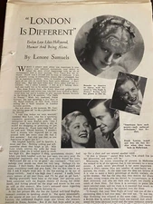 Evelyn Laye, Three Page Vintage Clipping, a