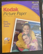 Kodak Picture Paper 22 Sheets For Inkjet Prints 8 1/2 X 11 MATTE NEW Js10