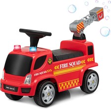 Kids Ride On Fire Truck Foot-to-Floor Sliding Car for Toddlers w/ Sounds  Music