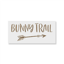 Easter Bunny Trail Arrow Stencil - Durable  Reusable Mylar Stencils
