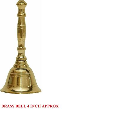 Brass Puja Bell Ghanti/Ghanta for Home/Office and Temple Prayer Bell 4 Inch