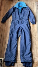 Vintage Women’s TYROLIA by Head Ski Suit Blue & Turquoise 80s/90s Size 14