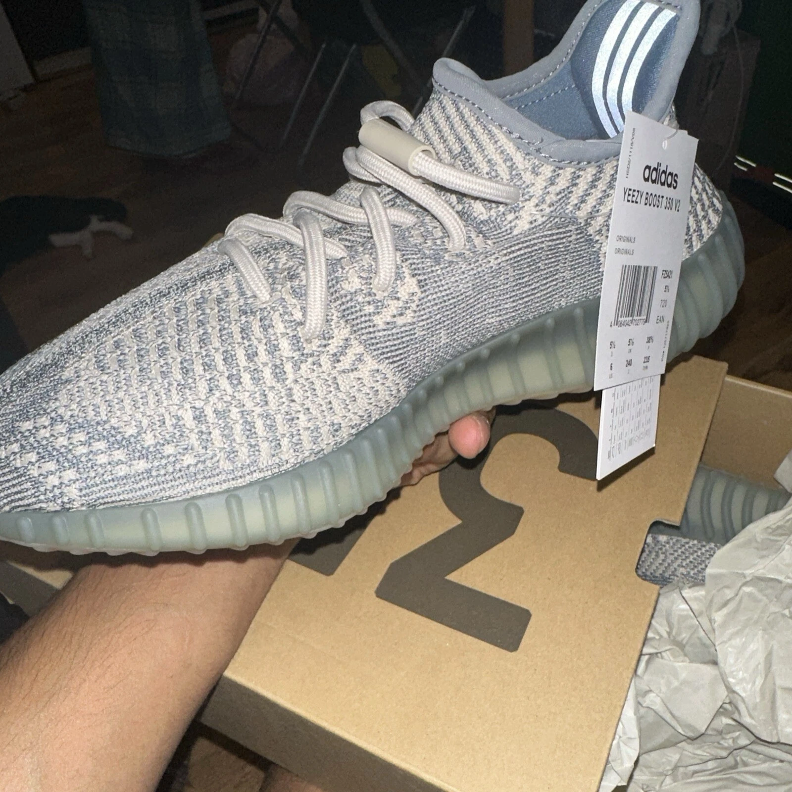 Taglia 5 Adidas Yeezy Boost 350 V2 Low Israfil