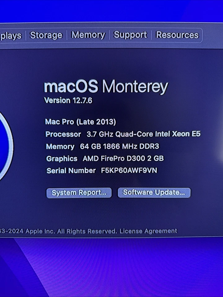 Macpro Late 2013 3.7 GHz 64 G Memory 500 Ssd - Image 3 of 4