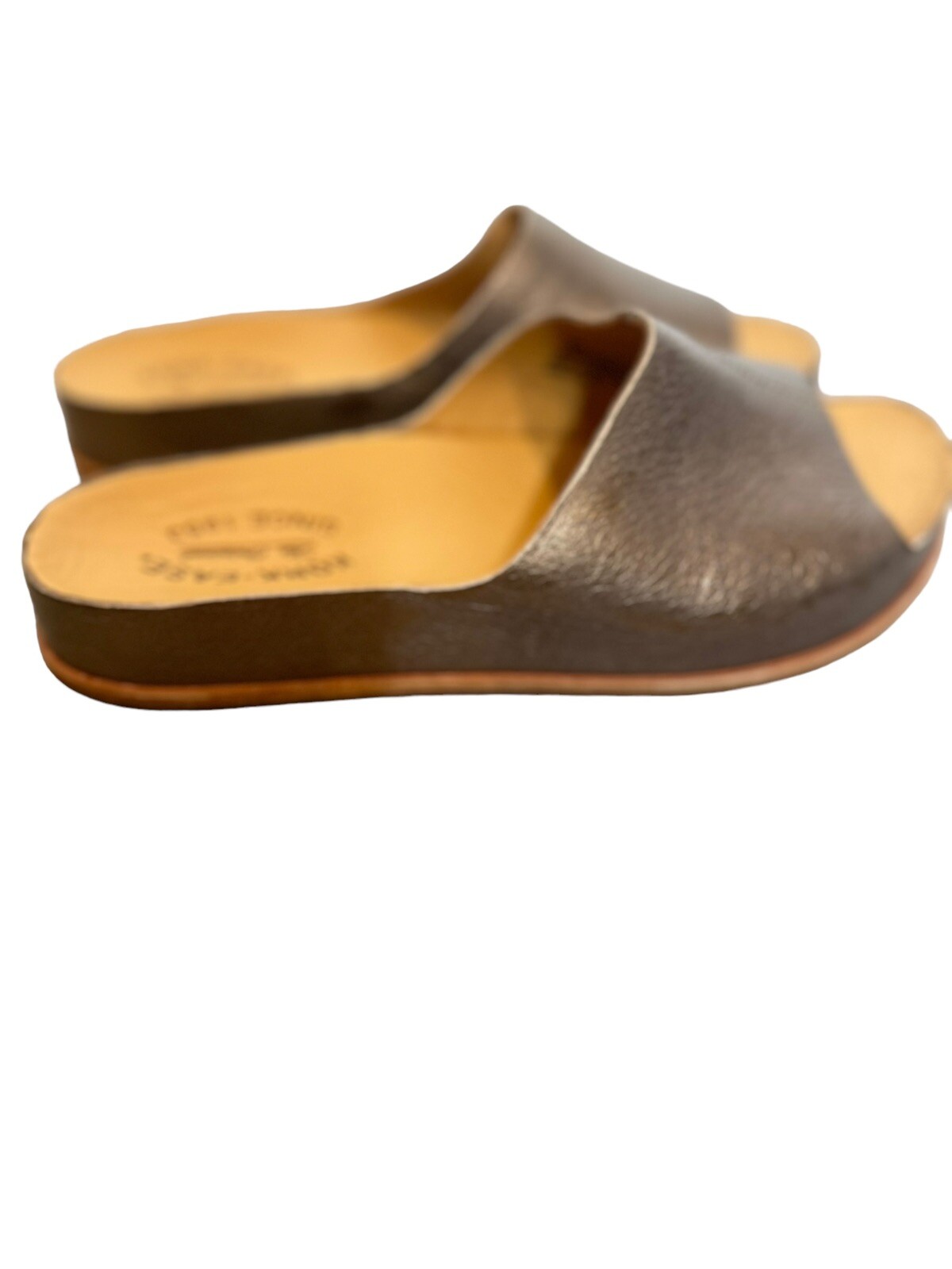 Kork Ease Tutsi Leather Bronze metallic Slide Sandal … Gem