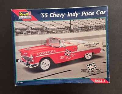 Revell Monogram '55 1955 Chevy Indy Pace Car 1:25 Model Kit 85-2496 ~ Open Box
