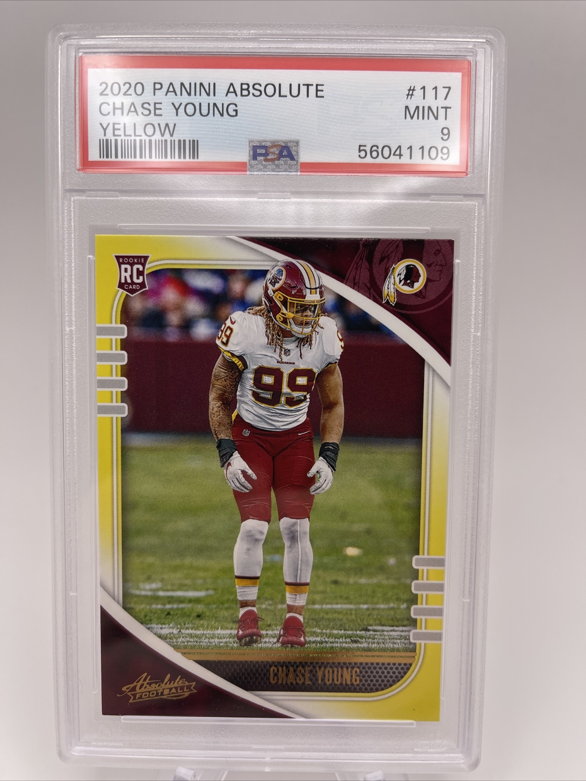2020 Panini Absolute Chase Young #117 Rookie Card *Yellow* PSA 9 Mint | eBay