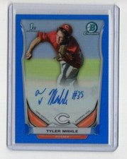 TYLER MAHLE 2014 Bowman Chrome Blue Refractor AUTO Rookie #/150