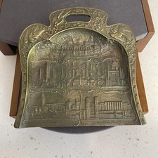 Vintage Silent Butler Crumb Tray 1933 World's Fair Chicago Brass HEAVY EUC