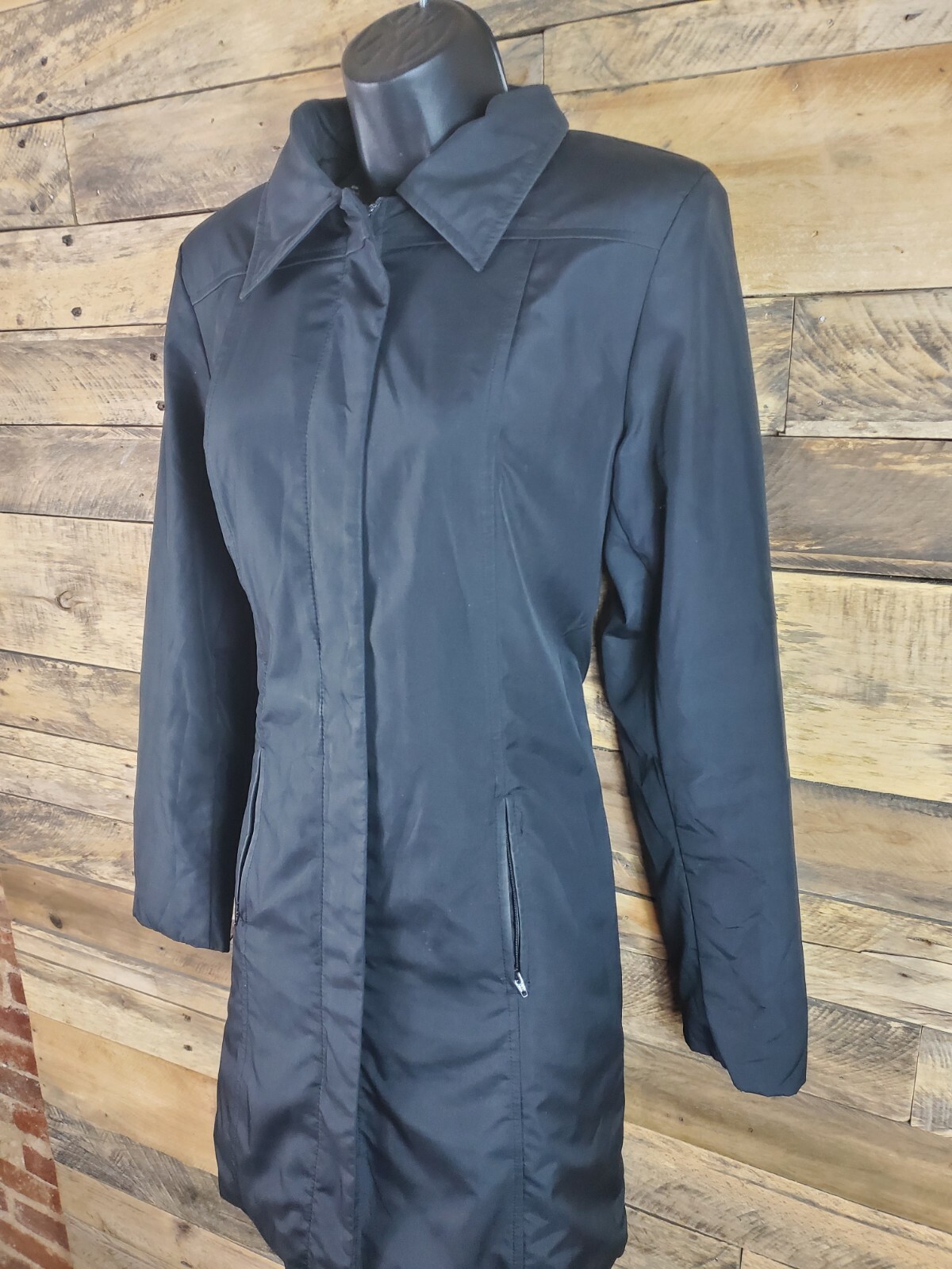 Express Worldwide Jacket Black Polyester Small Ch… - image 3