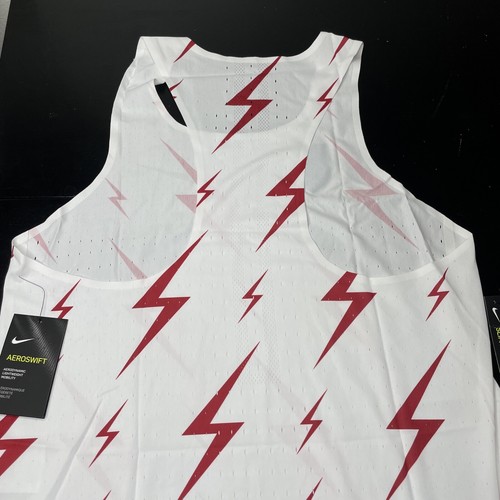 Nike Aeroswift Bowerman Track Club Singolo da Corsa Uomo Bianco CW1257-100 Taglia L - Foto 8 di 10