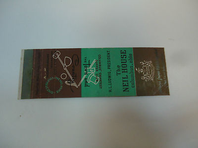 Vintage Matchbook Cover The Neil House, Town & Country Club, Columbus, OH 