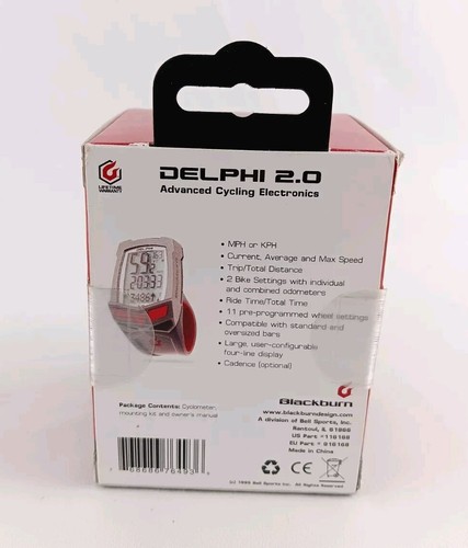 Blackburn Delphi 2.0 Advanced Cycling Computer Distance Cyclometer Average Speed - Picture 7 of 8