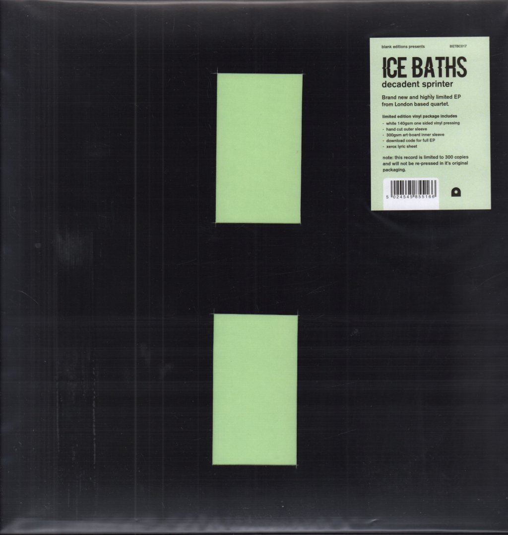 Ice Baths Decadent Sprinter 12" vinyl UK Blank Editions 2019 limited edition of