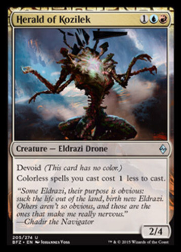 MTG magic cards 1x Herald of Kozilek Battle for Zendikar NM-Mint, English - Picture 1 of 1