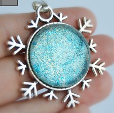 Frozen Snowflake - Ice Queen Pendant Necklace - Fairy Tale Princess Jewelry