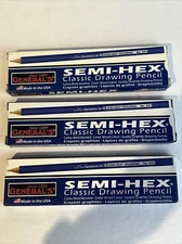 3 Dozen General’s Semi-hex Classic Drawing Pencils 3H-5B-5H #497