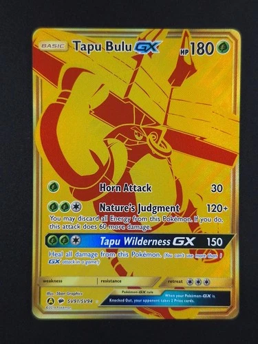 2019 Pokemon TAPU BULU GX #SV91/SV94 SM Hidden Fates Shiny Vault Ultra Rare ENG