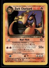 Dark Charizard 21/82 Team Rocket Unlimited Non Holo MP Pokemon Card