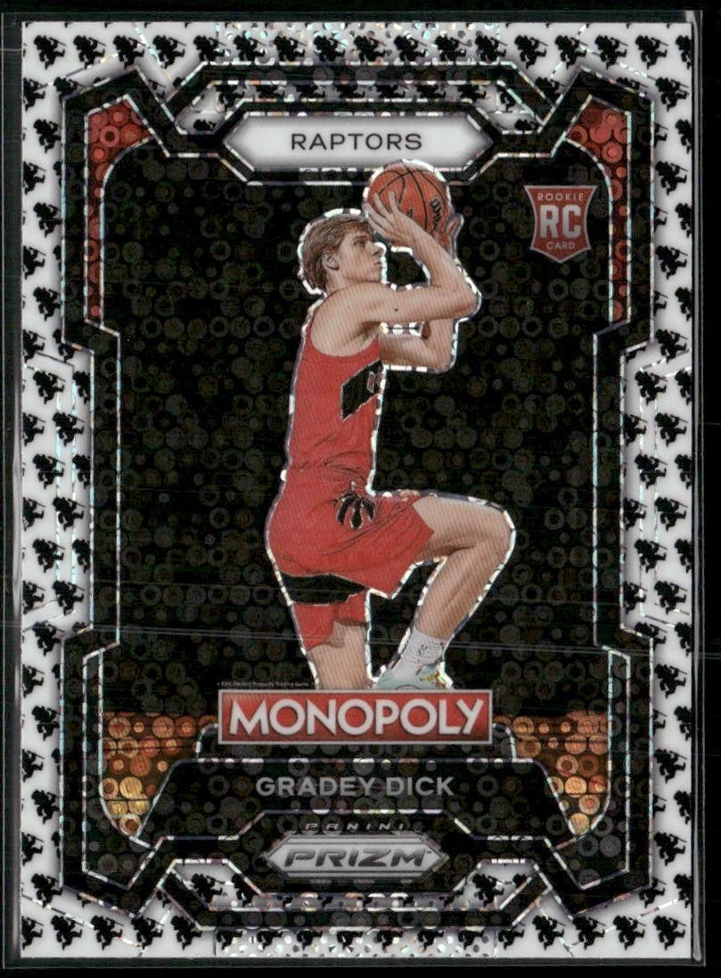 2023-24 Panini Prizm Monopoly #84 Gradey Dick Monopoly Man Black & White