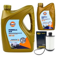 MotoröL Set Gulf Formula ULE 5W-40 6 Liter + ÖLfilter FüR Chevrolet Cruze 2.0