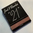 Vtg 21 CLUB Jack & Charlie’s Matchbook New York City Iron Gate JUdson 2-7200 — photo 1