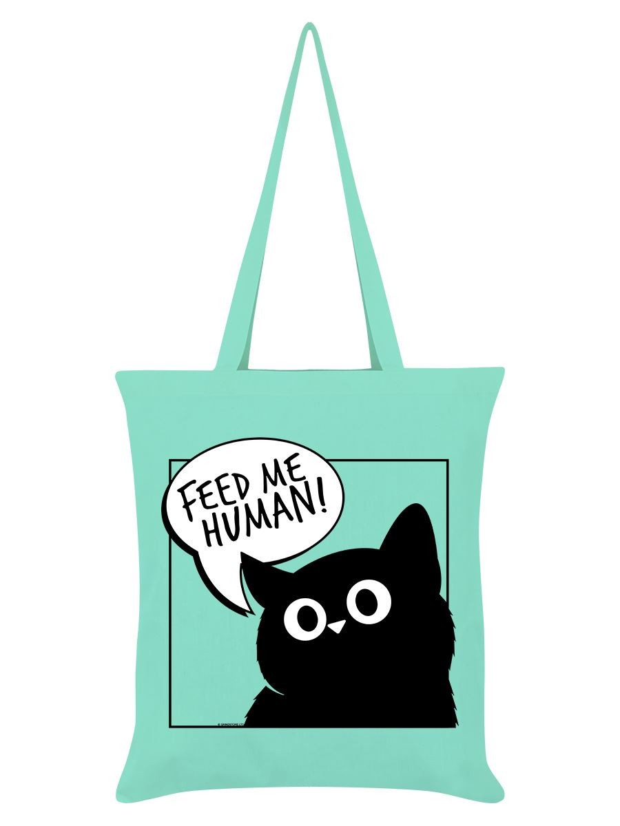 Feed Me Human Mint Green Tote Bag