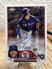 2023 Topps Chrome Josh Smith Rookie Autograph Texas Rangers Trading Card RA-JSM. rookie card picture