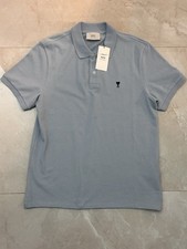 Ami Alexandre Mattiussi Polo Shirt Mens XL Light Blue NWT