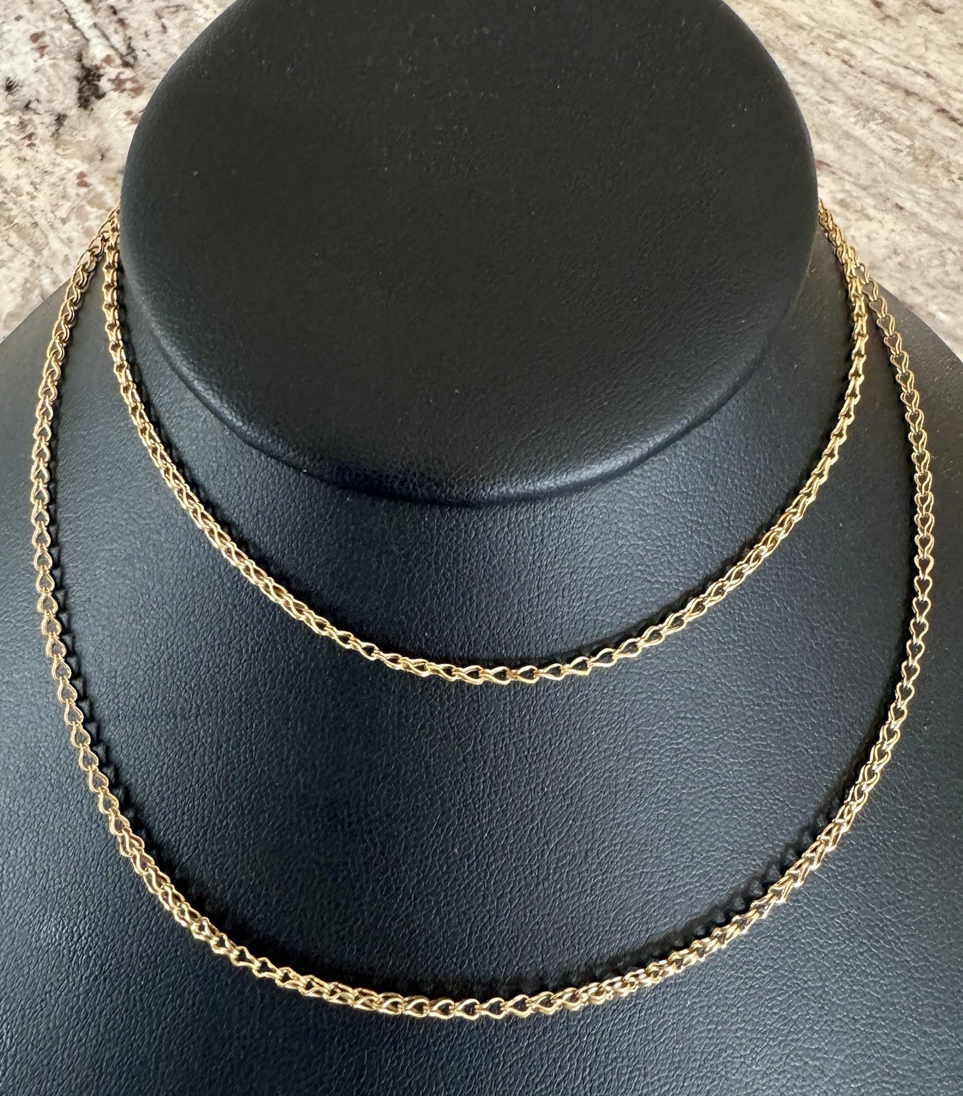 VTG Unoaerre 18K Gold Rare Loop In Loop Link Chai… - image 3